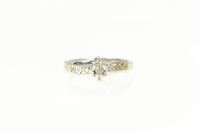 Load image into Gallery viewer, 10K Diamond Heart Filigree Solitaire Promise Ring White Gold