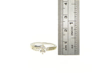 Load image into Gallery viewer, 10K Diamond Heart Filigree Solitaire Promise Ring White Gold