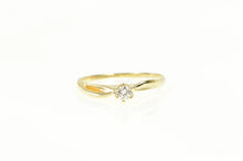 Load image into Gallery viewer, 14K 0.15 Ct Diamond Solitaire Curvy Engagement Ring Yellow Gold