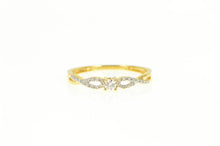 Load image into Gallery viewer, 14K Diamond Twist Pattern Promise Engagement Ring Yellow Gold