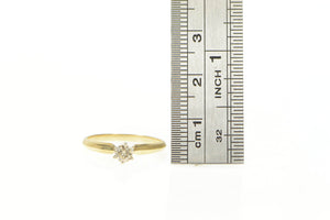 14K 0.24 Ct Classic Diamond Solitaire Engagement Ring Yellow Gold
