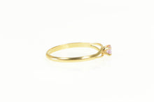 Load image into Gallery viewer, 14K Round Pink Topaz Solitaire Classic Statement Ring Yellow Gold