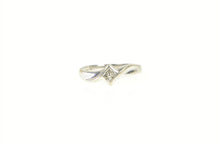 Load image into Gallery viewer, 10K Diamond Solitaire Promise Bypass Promise Ring White Gold