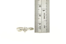 Load image into Gallery viewer, 10K Diamond Solitaire Promise Bypass Promise Ring White Gold