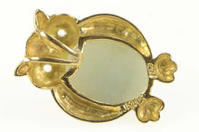 Load image into Gallery viewer, 14K Opal Diamond Eyed Jade Owl Wisdom Animal Pendant Yellow Gold