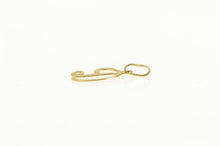 Load image into Gallery viewer, 14K D Cursive Letter Initial Monogram Name Charm/Pendant Yellow Gold