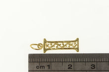 Load image into Gallery viewer, 14K Filigree Letter I Initial Monogram Name Charm/Pendant Yellow Gold