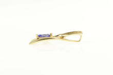 Load image into Gallery viewer, 14K Marquise Tanzanite Diamond Criss Cross Pendant Yellow Gold
