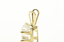 Load image into Gallery viewer, 14K Solitaire Emerald Cut Classic Solitaire CZ Pendant Yellow Gold