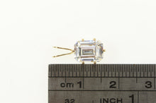 Load image into Gallery viewer, 14K Solitaire Emerald Cut Classic Solitaire CZ Pendant Yellow Gold
