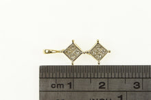 Load image into Gallery viewer, 14K Square Invisible Princess Diamond Cluster Pendant Yellow Gold