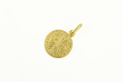 9K Late 1300's Florin Quarter Tribute Coin Charm/Pendant Yellow Gold