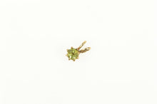 Load image into Gallery viewer, 14K Round Peridot Solitaire Classic Simple Charm/Pendant Yellow Gold