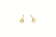 Load image into Gallery viewer, 14K Classic Diamond Round Solitaire Stud Earrings Yellow Gold
