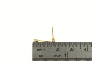 14K Classic Diamond Round Solitaire Stud Earrings Yellow Gold