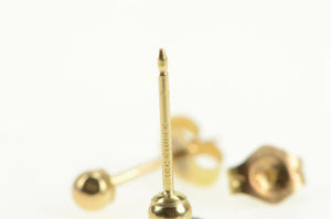 14K 2.8mm Round Ball Classic Stud Sphere Earrings Yellow Gold