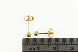 14K 2.8mm Round Ball Classic Stud Sphere Earrings Yellow Gold