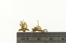 Load image into Gallery viewer, 14K High Relief Cherub Baby Angel Stud Earrings Yellow Gold
