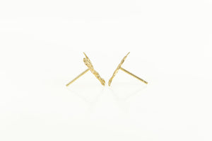 14K Cherub Baby Angel Classic Stud Earrings Yellow Gold