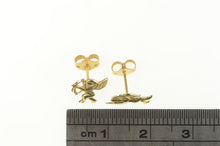 Load image into Gallery viewer, 14K Cherub Baby Angel Classic Stud Earrings Yellow Gold