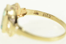 Load image into Gallery viewer, 10K 1930&#39;s Sim. Aquamarine Emerald Cut Statement Ring Yellow Gold