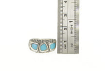 Load image into Gallery viewer, Sterling Silver Turquoise Inlay Textured Southwestern Ring