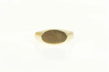 Load image into Gallery viewer, 10K 1940&#39;s Vintage Oval Monogram Signet Plain Ring Yellow Gold