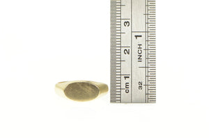 10K 1940's Vintage Oval Monogram Signet Plain Ring Yellow Gold