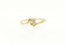 Load image into Gallery viewer, 14K Diamond Inset Bypass Wedding Band Ring Yellow Gold