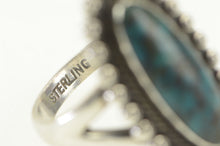 Load image into Gallery viewer, Sterling Silver Oval Turquoise Cabochon Southwestern Ring