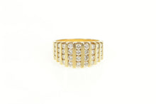 Load image into Gallery viewer, 14K 1.00 Ctw VS Diamond Graduated Striped Band Ring Yellow Gold