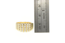 Load image into Gallery viewer, 14K 1.00 Ctw VS Diamond Graduated Striped Band Ring Yellow Gold
