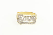 Load image into Gallery viewer, 14K 0.36 Ctw Diamond Love Word Romantic Ring Yellow Gold