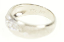 Load image into Gallery viewer, 14K 0.25 Ctw Retro Diamond Domed Wedding Band Ring White Gold