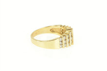 Load image into Gallery viewer, 14K 1.00 Ctw Diamond Striped Graduated Band Ring Yellow Gold