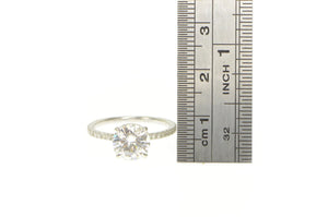 14K 2.10 Ctw Moissanite Diamond Engagement Ring White Gold