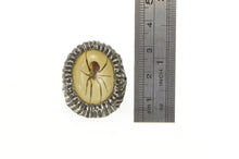 Load image into Gallery viewer, Sterling Silver Resin Encased Brown Recluse Spider Artisan Ring
