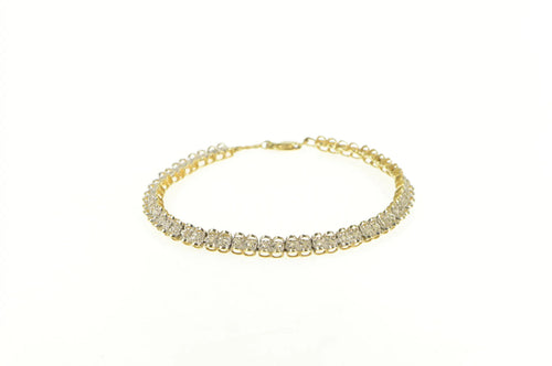 10K 0.75 Ctw Diamond Classic Vintage Tennis Bracelet 6.75