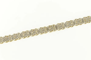 10K 0.75 Ctw Diamond Classic Vintage Tennis Bracelet 6.75" Yellow Gold