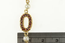 Load image into Gallery viewer, 14K 4.00 Ctw Garnet I Love You Message Pearl Bracelet 7.25&quot; Yellow Gold