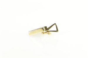 14K Triangle Natural Opal Inlay Geometric Pendant Yellow Gold