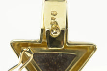 Load image into Gallery viewer, 14K Triangle Natural Opal Inlay Geometric Pendant Yellow Gold