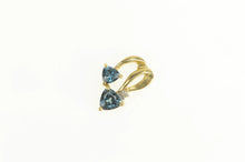 Load image into Gallery viewer, 10K Trillion London Blue Topaz Diamond Accent Pendant Yellow Gold