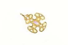 Load image into Gallery viewer, 14K Amethyst Tanzanite Peridot Citrine Cross Pendant Yellow Gold