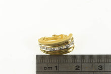 Load image into Gallery viewer, 14K Diamond Striped Squared Graduated Slide Pendant Yellow Gold