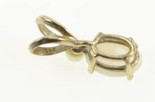 Load image into Gallery viewer, 14K Oval Opal Seed Pearl Accent Statement Pendant Yellow Gold