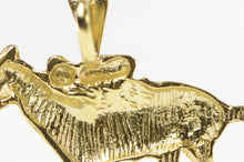 Load image into Gallery viewer, 14K Horse Race Jockey Derby Diamond Cut Charm/Pendant Yellow Gold