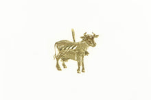 Load image into Gallery viewer, 14K Cow Farm Animal Livestock Diamond Cut Charm/Pendant Yellow Gold