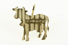 Load image into Gallery viewer, 14K Cow Farm Animal Livestock Diamond Cut Charm/Pendant Yellow Gold