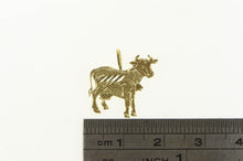 Load image into Gallery viewer, 14K Cow Farm Animal Livestock Diamond Cut Charm/Pendant Yellow Gold